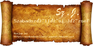 Szabadszállási József névjegykártya