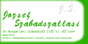 jozsef szabadszallasi business card